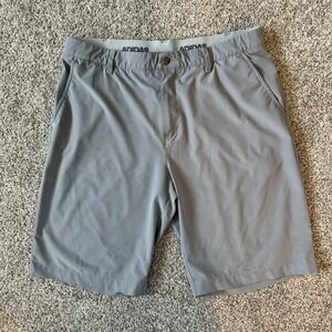 Adidas Shorts Mens 36 Gray Performance Golf Stretch 5 Pocket Flat Front Tech